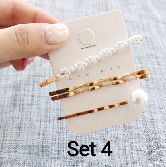 Pearl Hair Pins 3 piece set - Picture 6 of 8